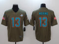 Men's Miami Dolphins Dan Marino #13 Brown Authentic Game Jerseys