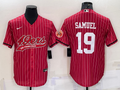 Men's San Francisco 49ers Deebo Samuel #19 Red Player Jerseys Joint Edition