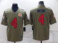 Men's Cleveland Browns Deshaun Watson #4 Olive Game Jerseys