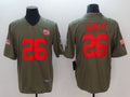 Men's New York Giants Saquon Barkley #26 Brown Authentic Game Jerseys