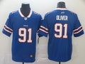 Men's Buffalo Bills Ed Oliver #91 Blue Game Player Jerseys