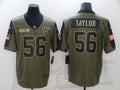 Men's New York Giants Lawrence Taylor #56 Brown Game Jerseys