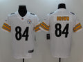 Men's Pittsburgh Steelers Antonio Brown #84 White Game Jerseys