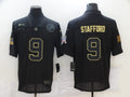 Men's Detroit Lions Matthew Stafford #9 Black Game Player Jerseys
