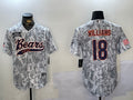 Men's Chicago Bears Caleb Williams #18 Arctic Camo 2024 Salute to Service Player Jerseys