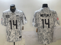 Men's Seattle Seahawks DK Metcalf #14 Arctic Camo 2024 Salute to Service Limited Jerseys