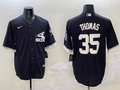 Men's Chicago White Sox Frank Thomas #35 Black Limited Player Jerseys