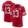 Men's San Francisco 49ers Brock Purdy #13 Scarlet Super Bowl LVIII Game Jerseys