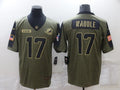 Men's Miami Dolphins Jaylen Waddle #17 Brown Game Jerseys