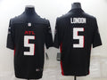 Men's Atlanta Falcons Drake London #5 Black Game Jerseys
