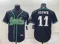 Men's Philadelphia Eagles A.J. Brown #11 Black Game Jerseys Joint Edition