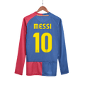 Retro MESSI #10 2008/09 Barcelona Home Long Sleeve Soccer Jersey - UCL Final