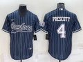 Men's Dallas Cowboys Dak Prescott #4 Navy Game Jerseys Joint Edition