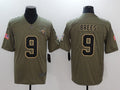 Men's New Orleans Saints Drew Brees #9 Brown Game Jerseys