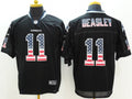 Men's Dallas Cowboys Cole Beasley #11 Black Game Jerseys