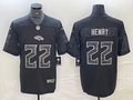 Men's Baltimore Ravens Derrick Henry #22 Black RFLCTV Limited Jerseys