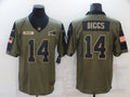 Men's Buffalo Bills Stefon Diggs #14 Brown Game Player Jerseys