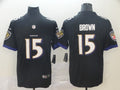 Men's Baltimore Ravens Marquise Brown #15 Black Game Jerseys