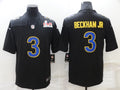 Men's Los Angeles Rams Odell Beckham Jr. #3 Black Super Bowl LVI Game Fashion Jerseys