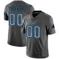 Custom1 Carolina Panthers Gray Static Vapor Untouchable Limited Jerseys American Stitched Jerseys Football Jerseys