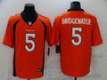 Men's Denver Broncos Teddy Bridgewater #5 Orange Game Jerseys