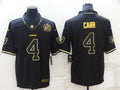 Men's Las Vegas Raiders #4 Derek Carr Black Authentic Player Jerseys