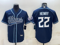 Men's Tennessee Titans Derrick Henry #22 Navy Game Jerseys