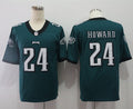 Men's Philadelphia Eagles Jordan Howard #24 Midnight Green Game Player Jerseys
