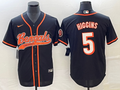 Men's Cincinnati Bengals Tee Higgins #5 Black Fashion Game Jerseys