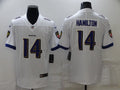 Men's Baltimore Ravens Kyle Hamilton #14 White Game Jerseys