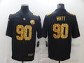 Men's Pittsburgh Steelers #90 T.J. Watt Black Player Game Jerseys