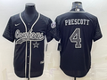 Men's Dallas Cowboys Dak Prescott #4 Black RFLCTV Limited Jerseys Joint Edition