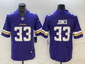 Men's Minnesota Vikings Aaron Jones #33 Purple Player Game Jerseys