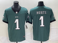 Men's Philadelphia Eagles Jalen Hurts #1 Midnight Green Player Jerseys