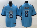 Men's Tennessee Titans Will Levis #8 Light Blue Game Jerseys