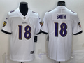 Men's Baltimore Ravens Roquan Smith #18 White Game Jerseys