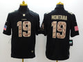Men's Kansas City Chiefs Joe Montana #19 Black Game Player Jerseys