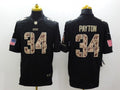 Men's Chicago Bears #34 Walter Payton Black Team Game Jerseys