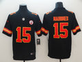 Men's Kansas City Chiefs Patrick Mahomes #15 Black Game Jerseys