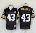 Men's Pittsburgh Steelers Troy Polamalu Mitchell & Ness Black Legacy Replica Jerseys