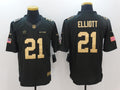 Men's Dallas Cowboys #21 Ezekiel Elliott Black Authentic Player Jerseys