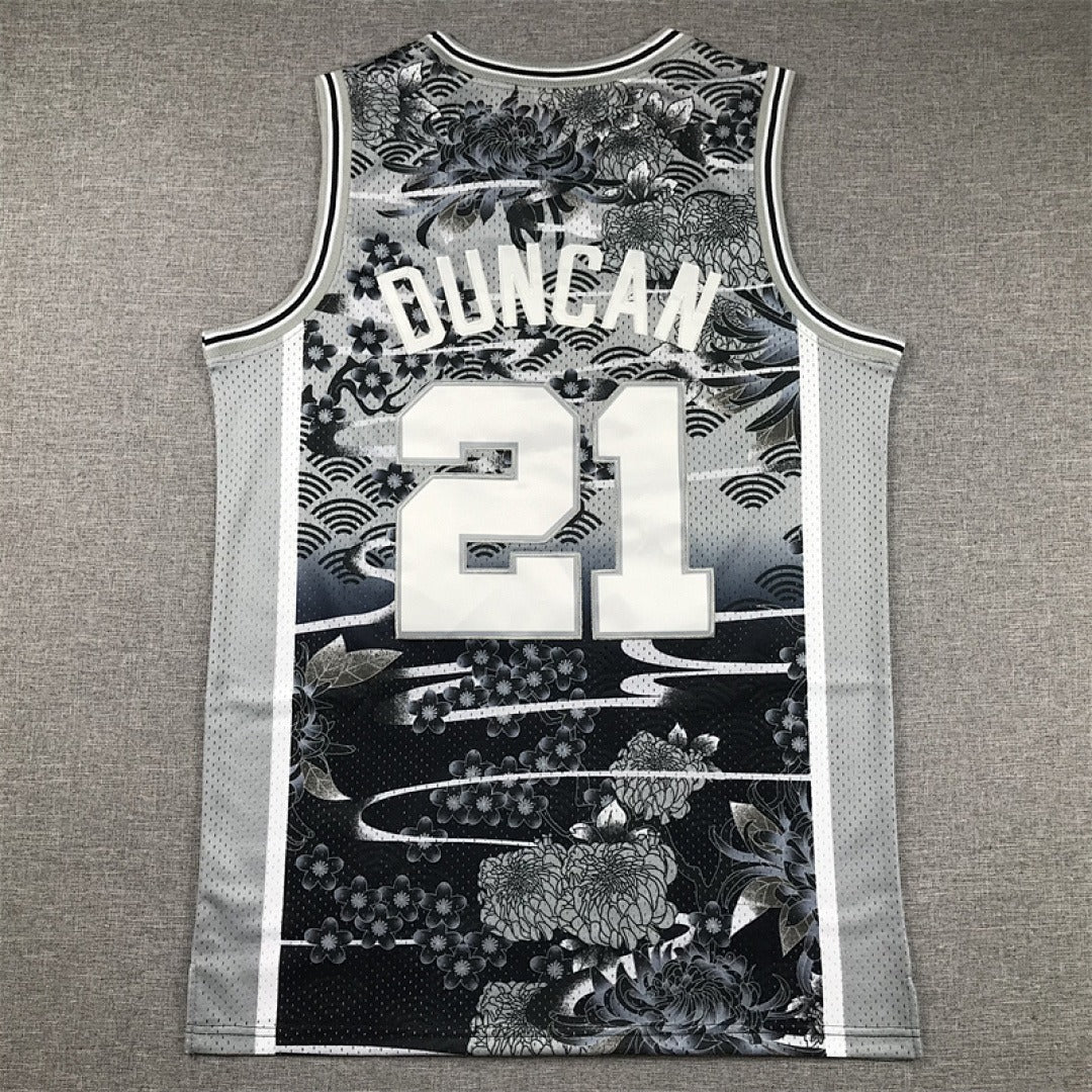 NBA retro version of San Antonio Spurs #21 Duncan jersey