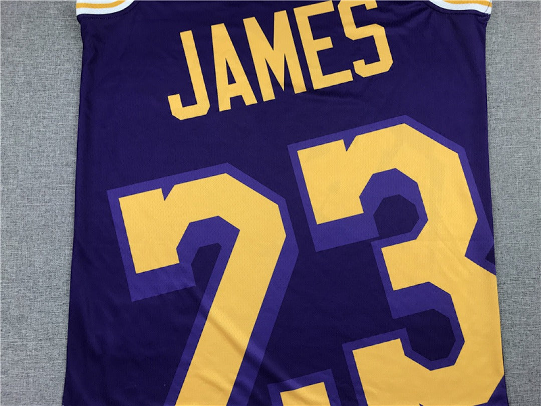 NBA Retro Los Angeles Lakers #23 James Collaboration Jersey