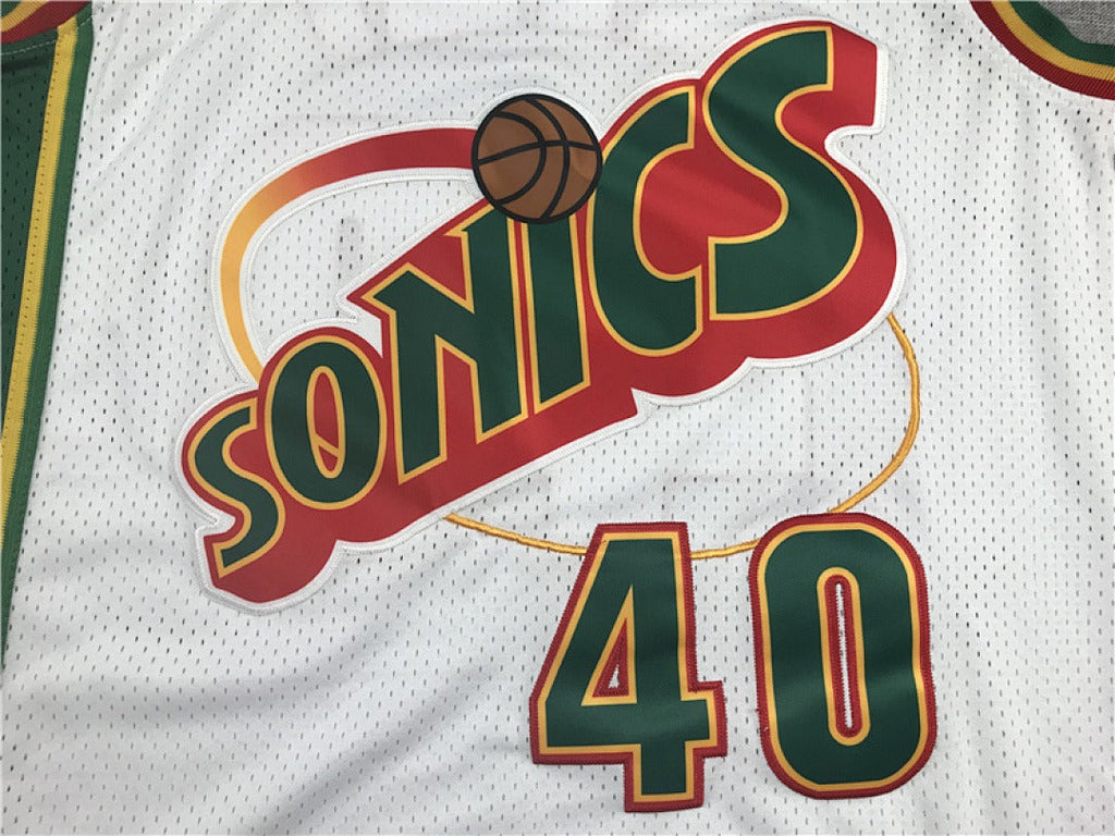 Shawn Kemp #40 Seattle SuperSonics Retro Embroidered Jersey – Sizes S-XXXL