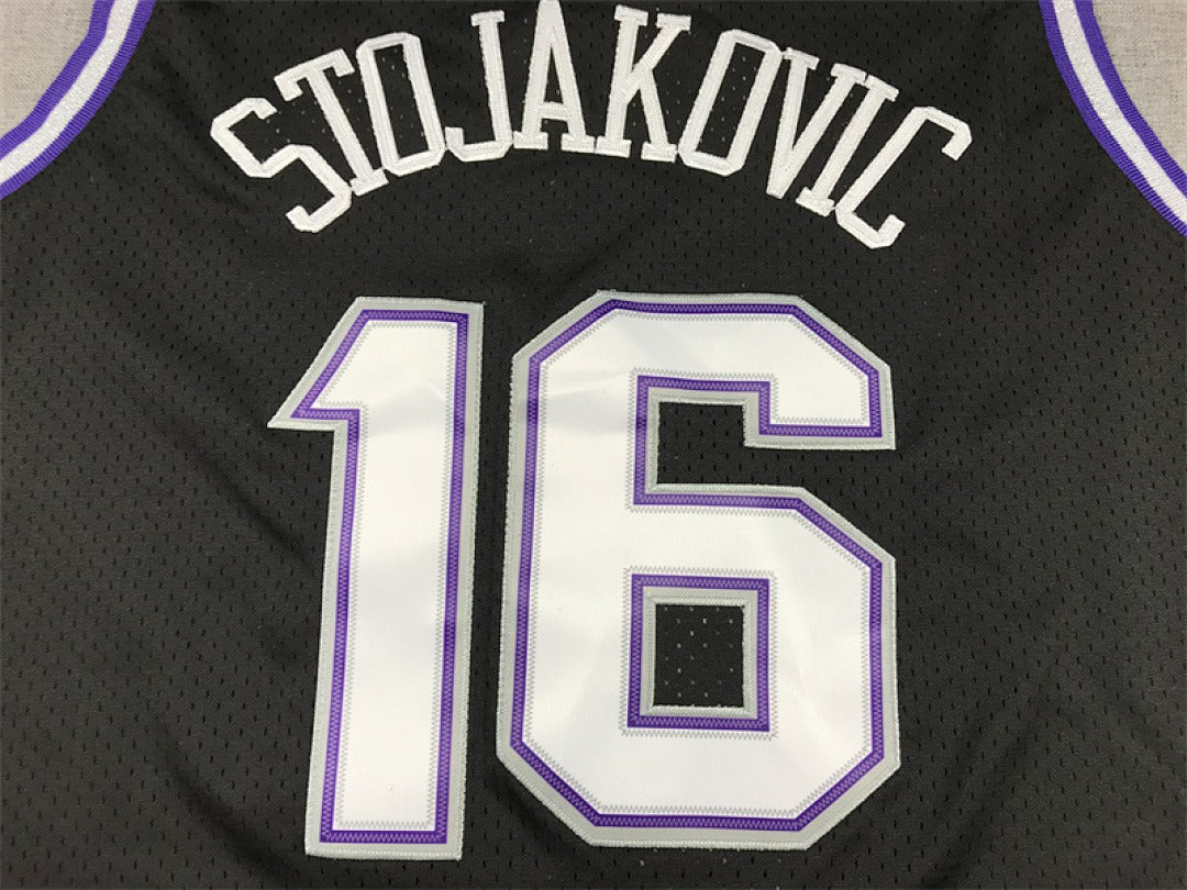 Sacramento Kings Stojakovic #16 NBA Retro Embroidered Jersey – Sizes S-XXXL