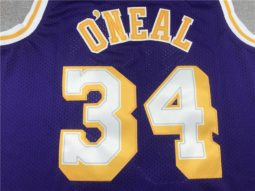 Shaquille O'Neal #34 Los Angeles Lakers NBA Retro Embroidered Jersey – Sizes S-XXXL