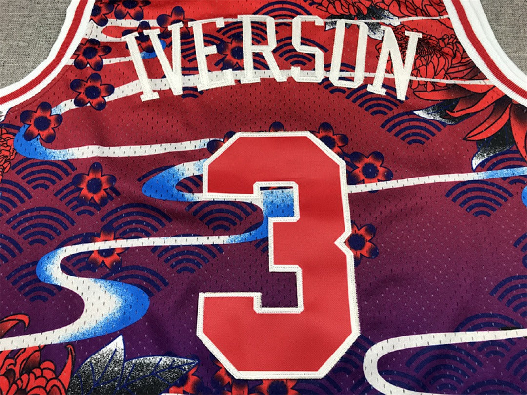 NBA retro version of the Philadelphia 76ers #3 Allen Iverson jersey.