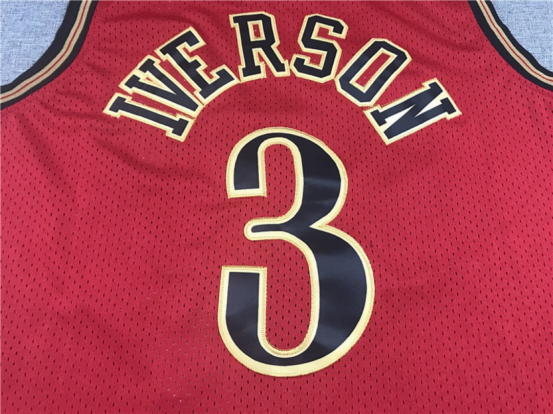 Philadelphia 76ers Allen Iverson #3 NBA Retro Embroidered Jersey – Sizes S-XXXL