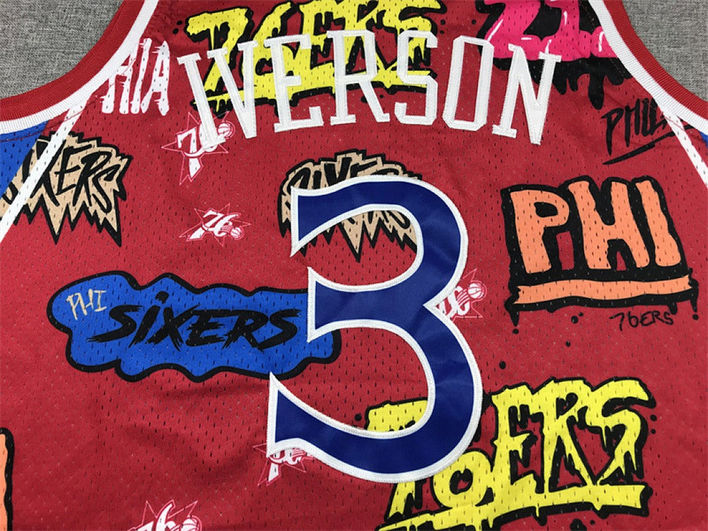 NBA Retro Philadelphia 76ers #3 Iverson Jersey