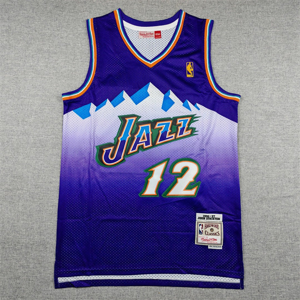NBA retro version of the Utah Jazz #12 Stockton jersey